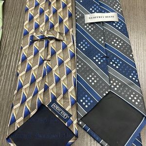 Ties (2) Lands’ End and Geoffrey Beene